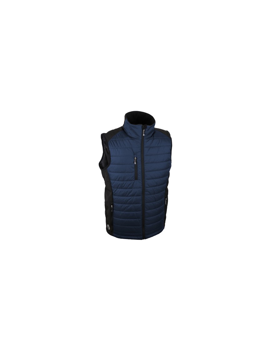 Doudoune sans manche softshell Ripstop marine/noir – Légère et confortable pour travailler en toutes saisons