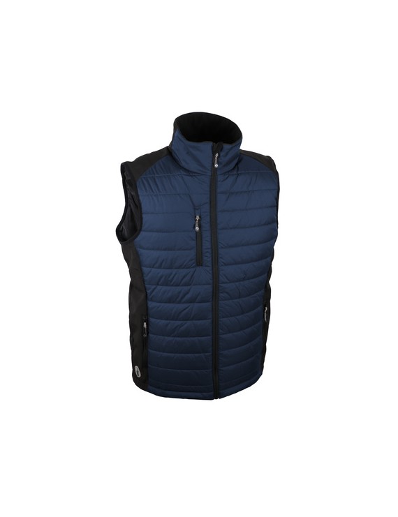 Doudoune sans manche softshell Ripstop marine/noir – Légère et confortable pour travailler en toutes saisons