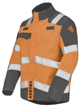 BLOUSON ABRA ORANGE GRIS CHARCOAL
