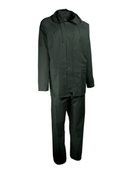 ENSEMBLE PLUIE VERT NYLON/PVC