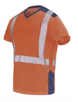 T-shirt HV manches courtes orange fluo – Respirant, léger et certifié EN ISO 20471 Classe 2