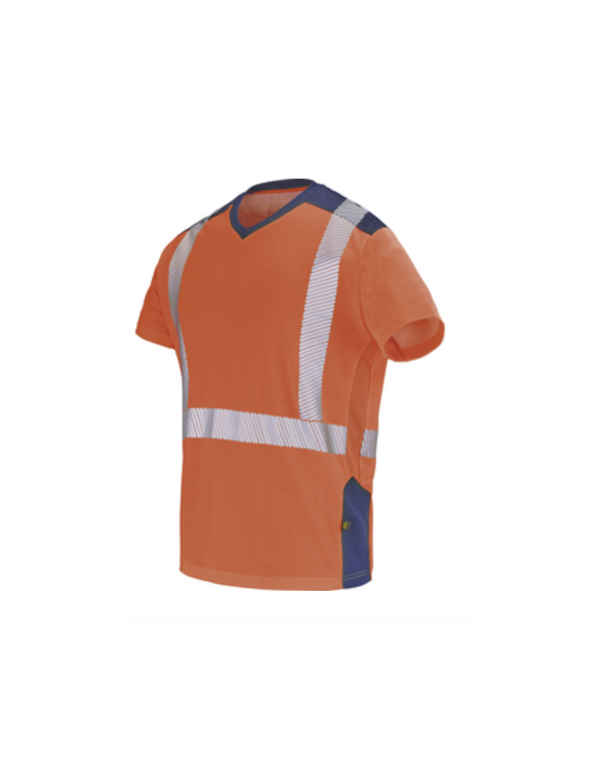 T-shirt HV manches courtes orange fluo – Respirant, léger et certifié EN ISO 20471 Classe 2
