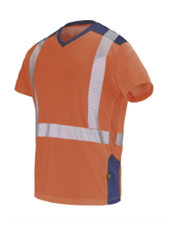 T-shirt HV manches courtes orange fluo – Respirant, léger et certifié EN ISO 20471 Classe 2