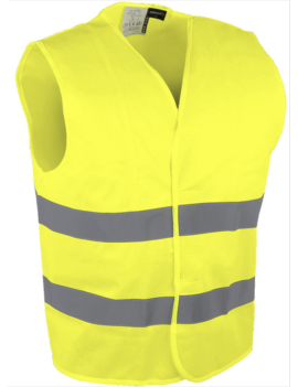 Gilet haute visibilité jaune – Ultra léger, bandes rétro-réfléchissantes et fermeture auto-agrippante