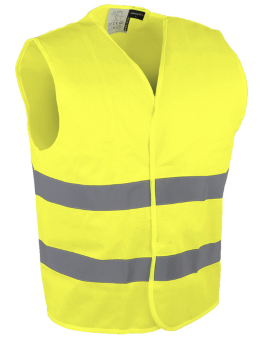 Gilet haute visibilité jaune – Ultra léger, bandes rétro-réfléchissantes et fermeture auto-agrippante