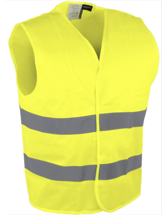 Gilet haute visibilité jaune – Ultra léger, bandes rétro-réfléchissantes et fermeture auto-agrippante