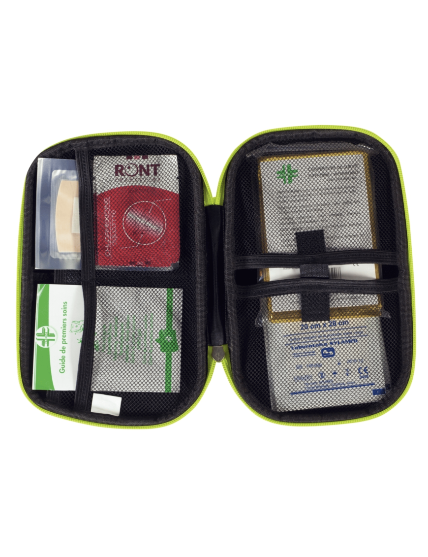 Trousse de secours véhicule 2/4 personnes – Compacte, haute visibilité et conforme à la réglementation professionnelle